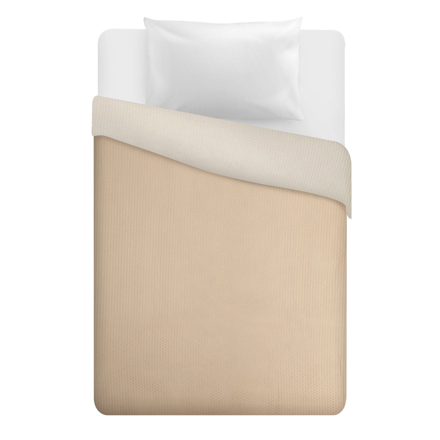 Trapuntino 1 piazza e mezza double face beige