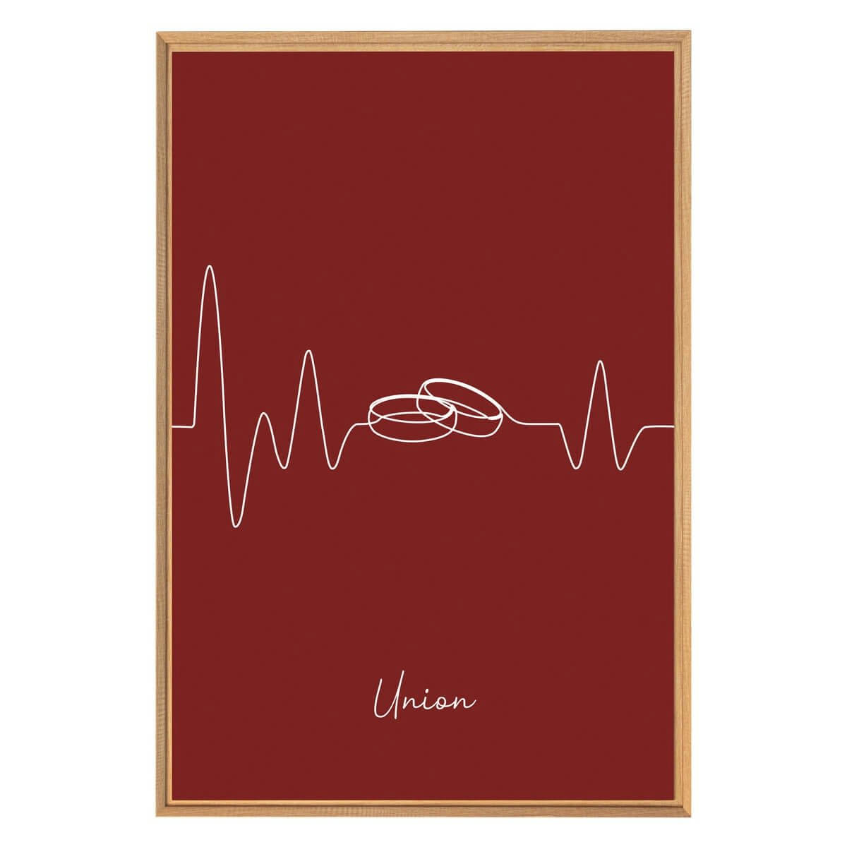 LINE ART - Tableau mural encadré battement union 65x97 cm