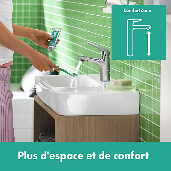 Mitigeur de lavabo chromé Novus 100 Hansgrohe