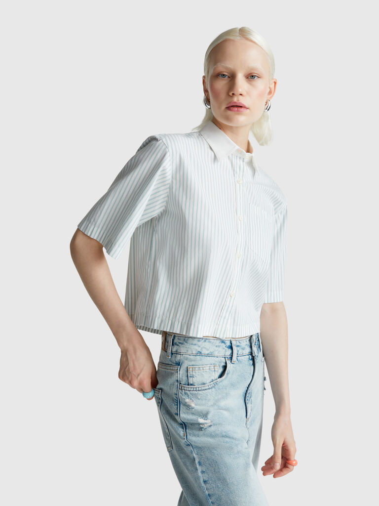 Striped shirt in pure cotton
