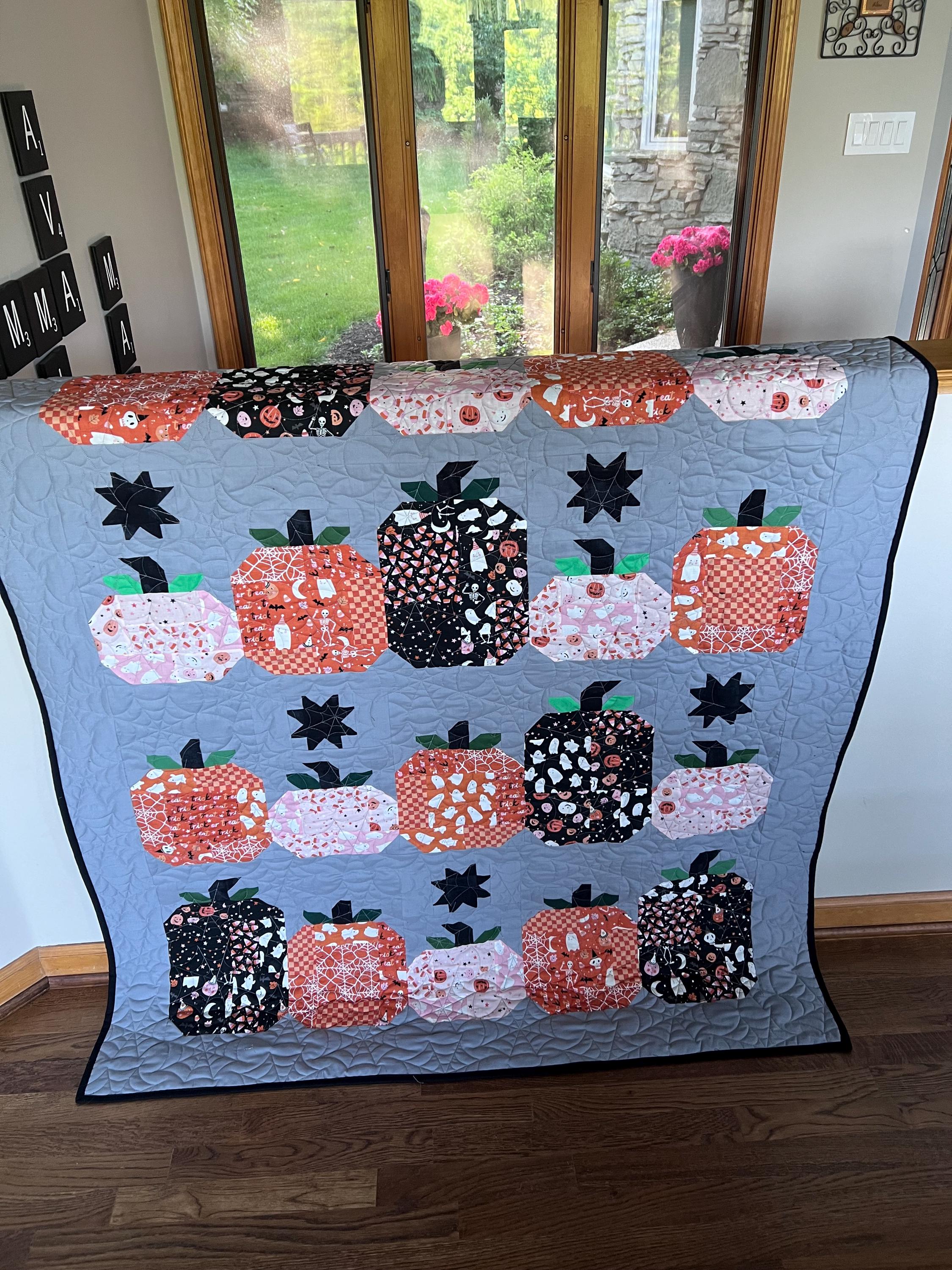 Modern Halloween Handmade Quilt, 52