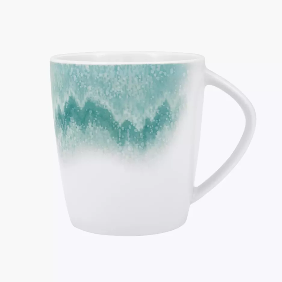 Kubek DUKA SOLVIND 400 ml niebieski biały porcelanowy