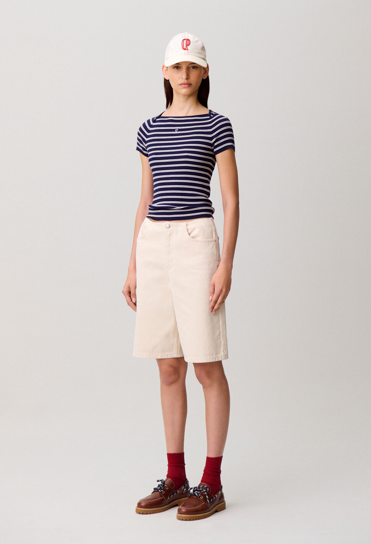 Bermuda denim écru