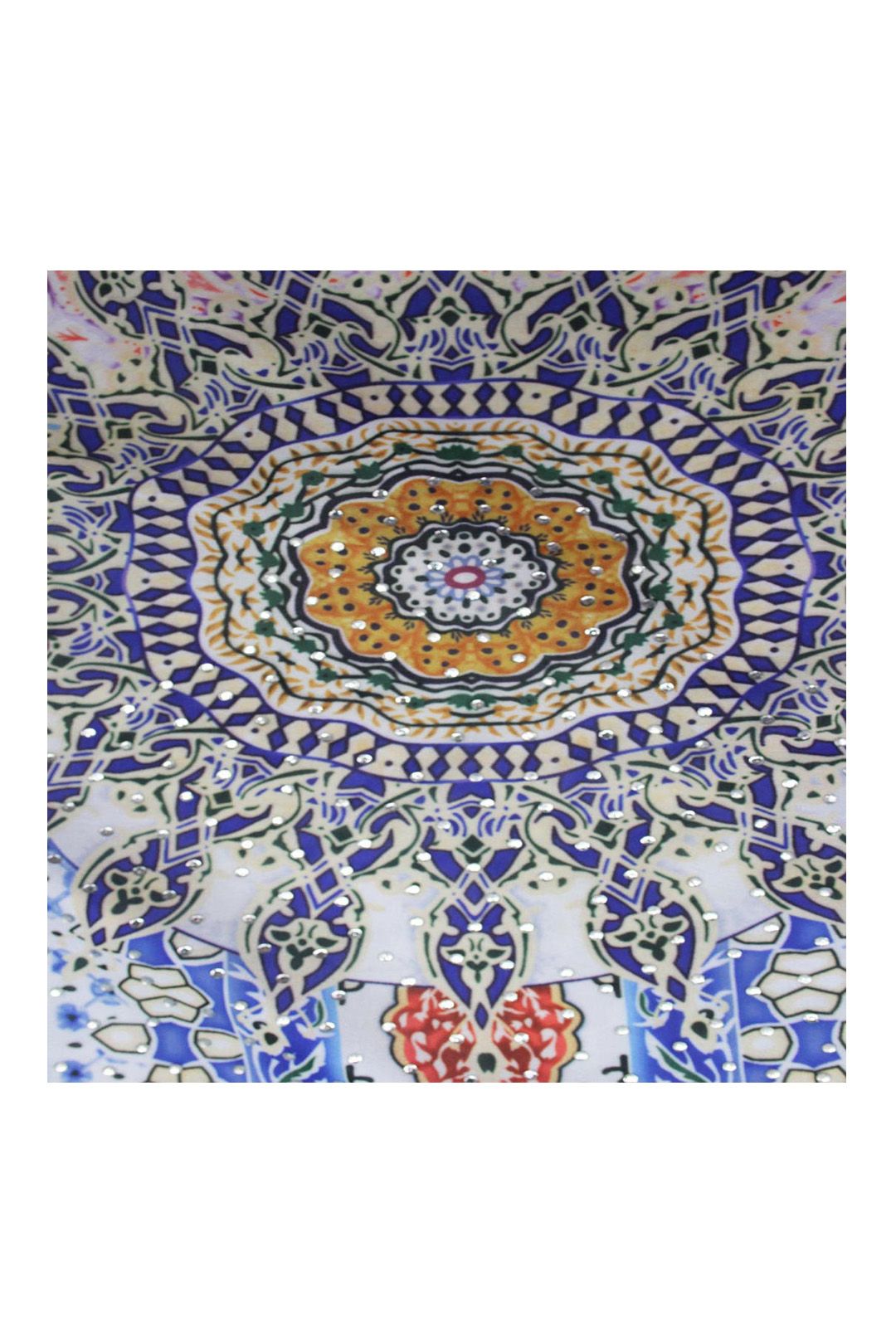 Vellin Mandala Art Printed Chiffon Beach Cover-Up