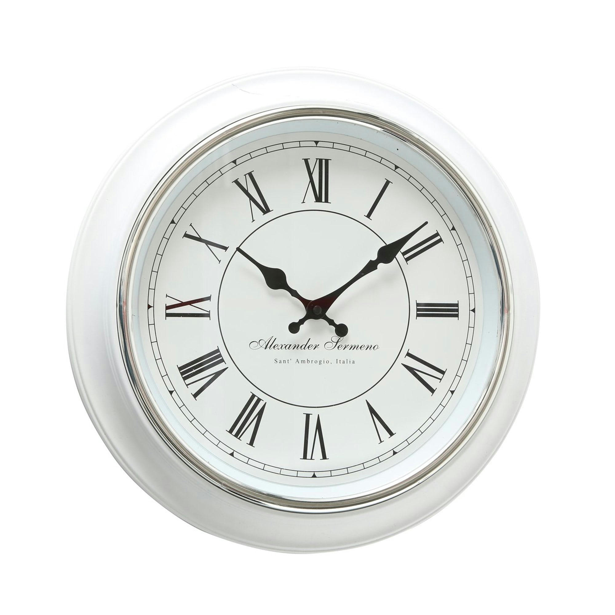- Horloge murale ronde blanche chiffres romains d40cm