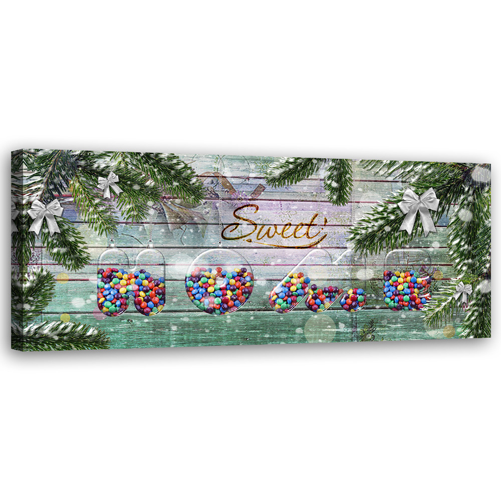 Feeby Obraz na płótnie, Napis Sweet Home 90x30