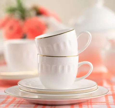 Filiżanka ze spodkiem do espresso 0,10 L / 12,5 cm Villa Italia - Mesyna GOLD ES678