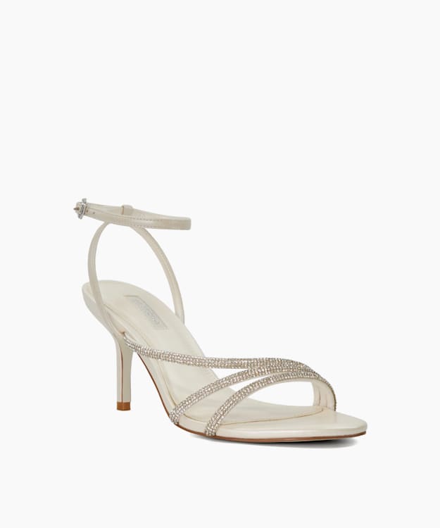 Midsummers Ivory - Diamante Embellished Sandals