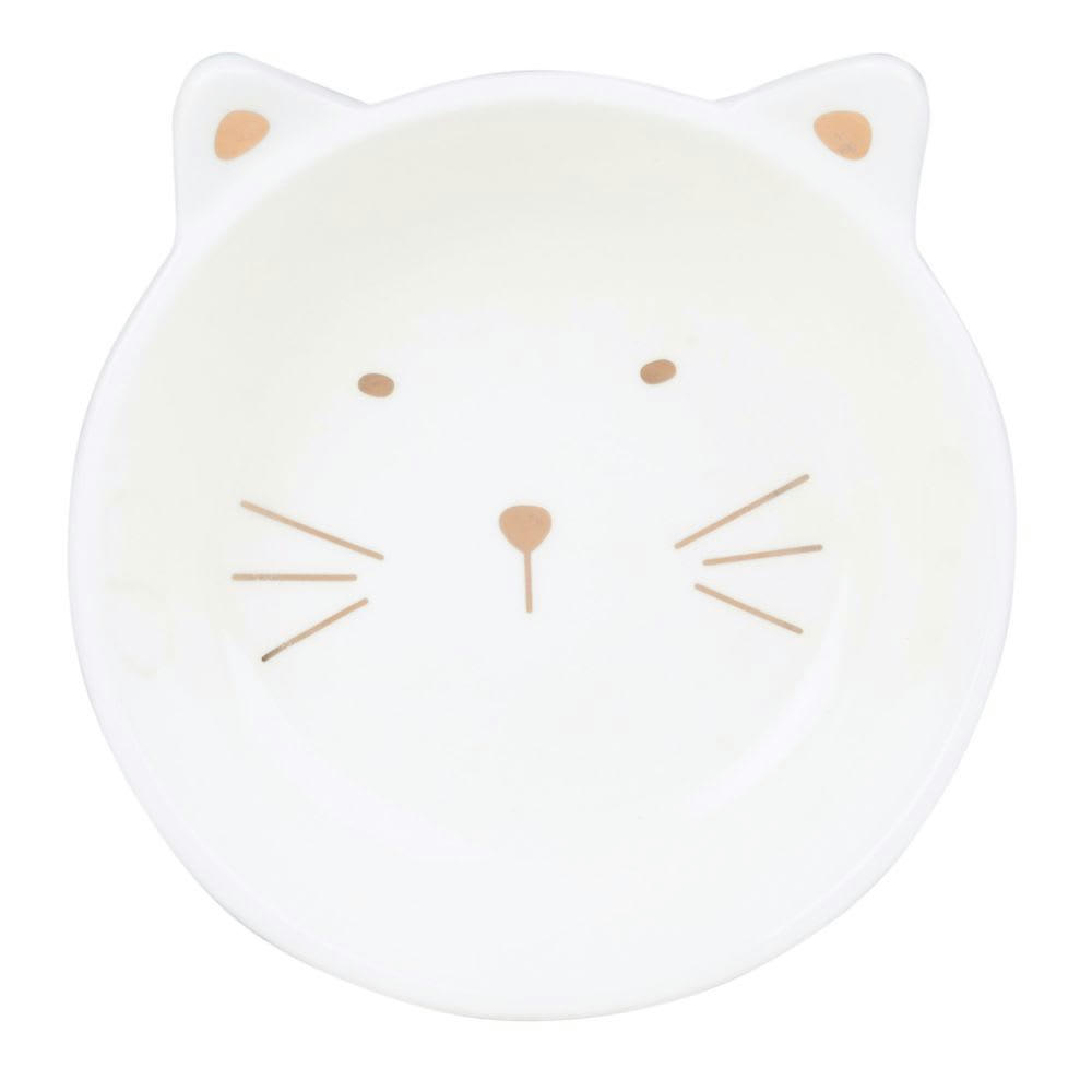 MIAOU - Coupelle chat en grès blanc