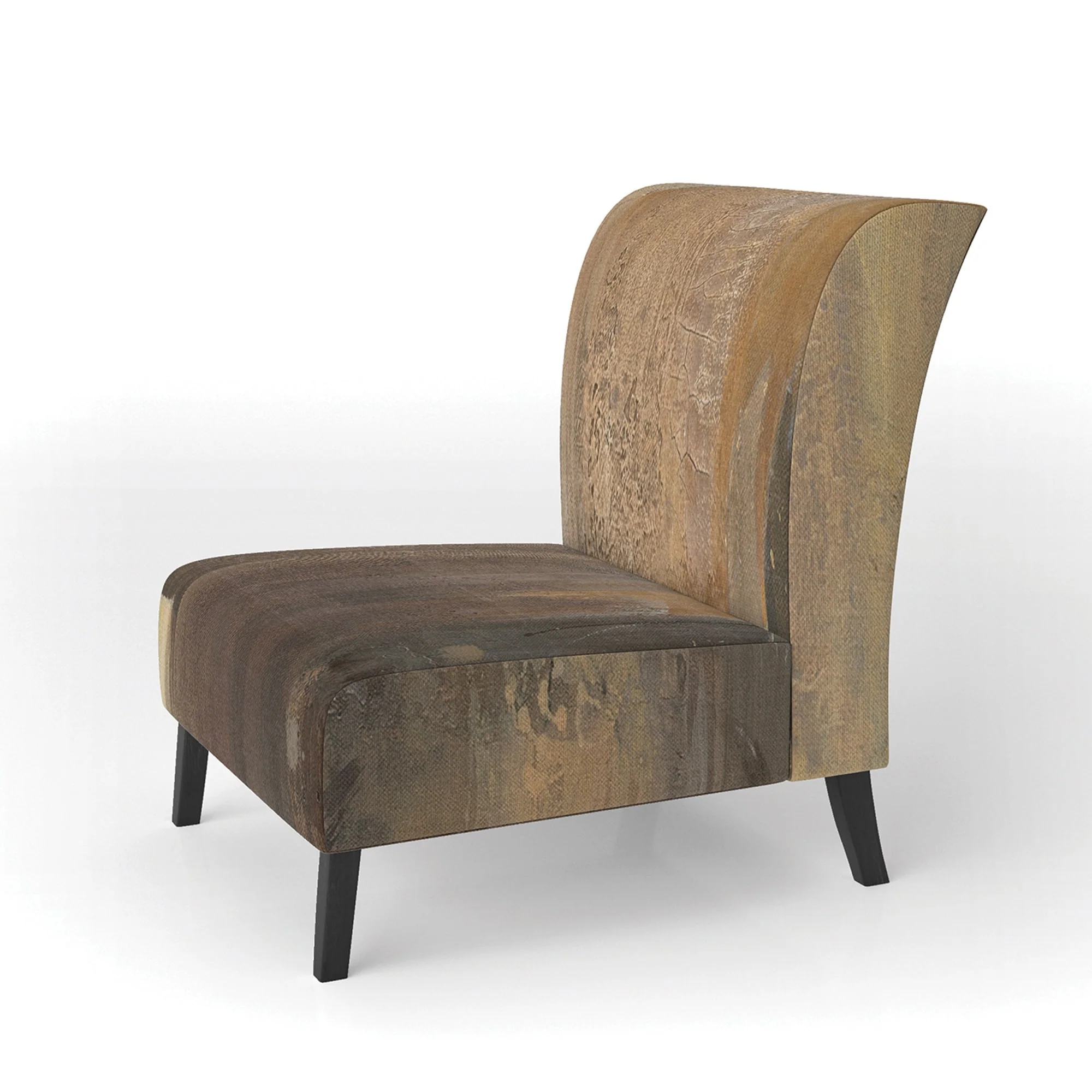 Designart Into The Wild Gold Buffalo Upholstered Modern Farmhouse Accent Chair - Arm Chair