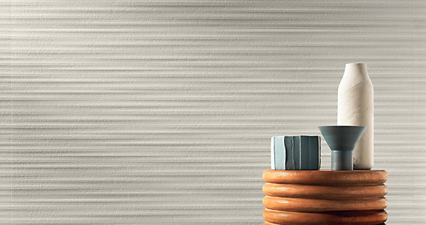 Carrelage 3D Blanc Linea 120x50x0,85 cm Mat Trinella - Mur intérieur (vendu par carton de 1,8 m²) - RO'MA CARRELAGE