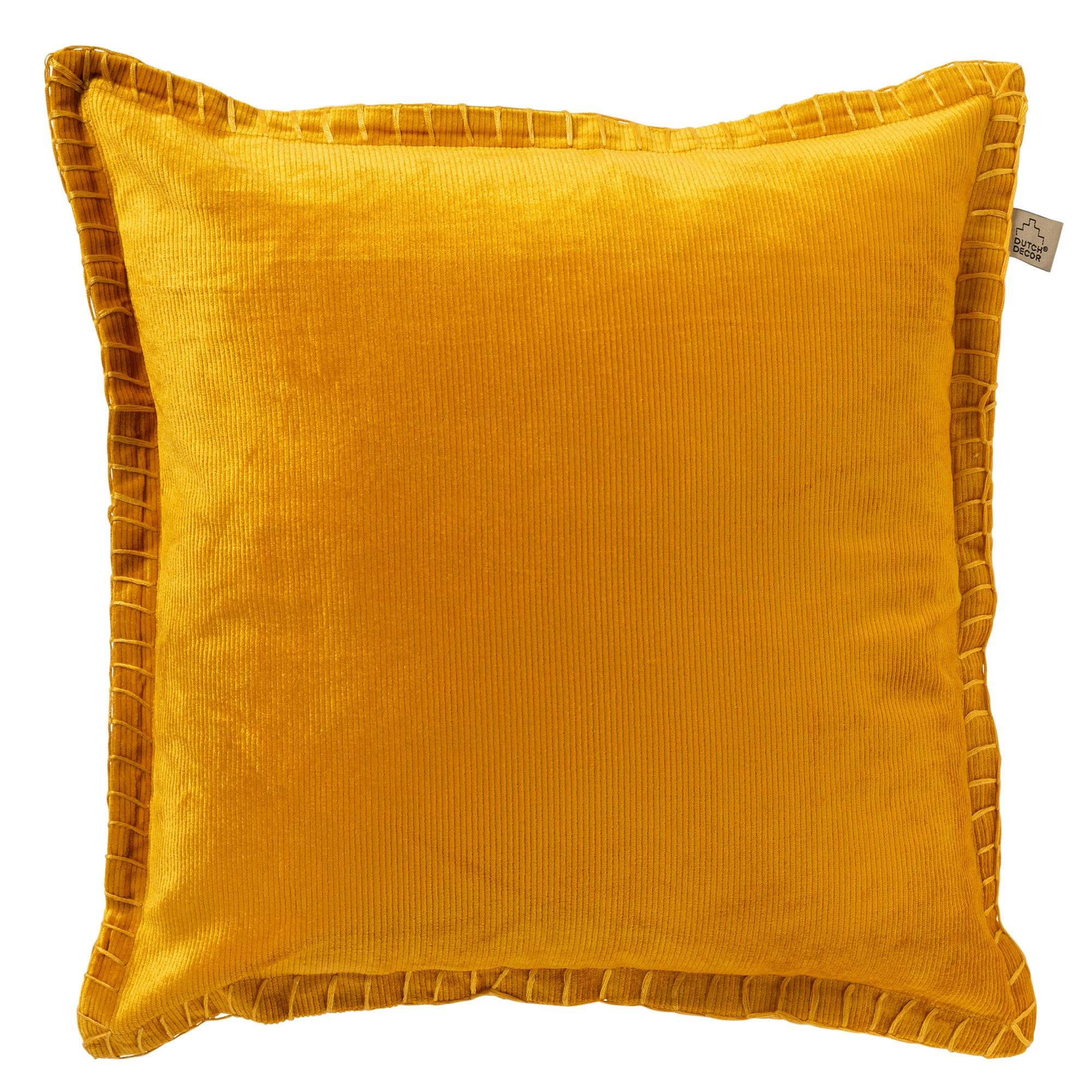 - Housse de coussin jaune en velours-45x45 cm uni