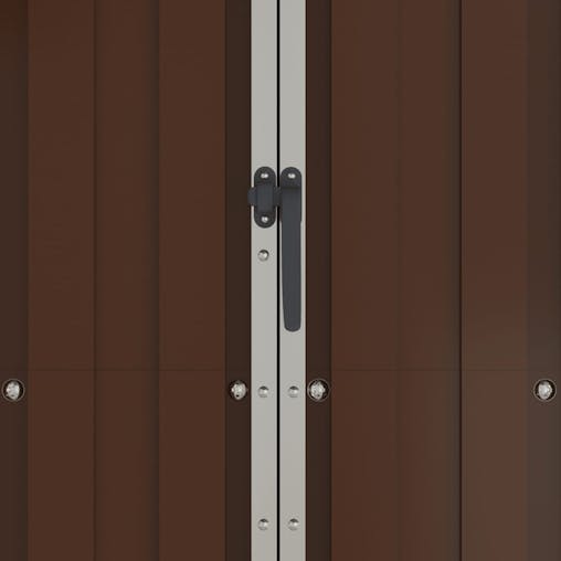 NNEVL Garden Shed Brown 107.5x46x183 cm Galvanised Steel