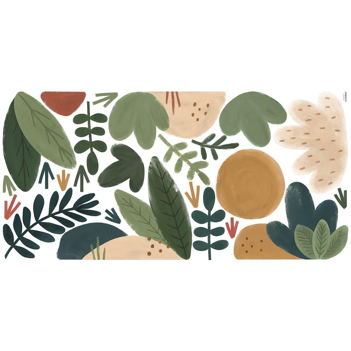 SUNNY - Stickers muraux les plantes en Vinyle mat Vert