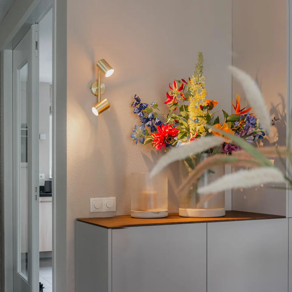 Qazqa verstelbare plafondspot jeana goudkleurig gu10