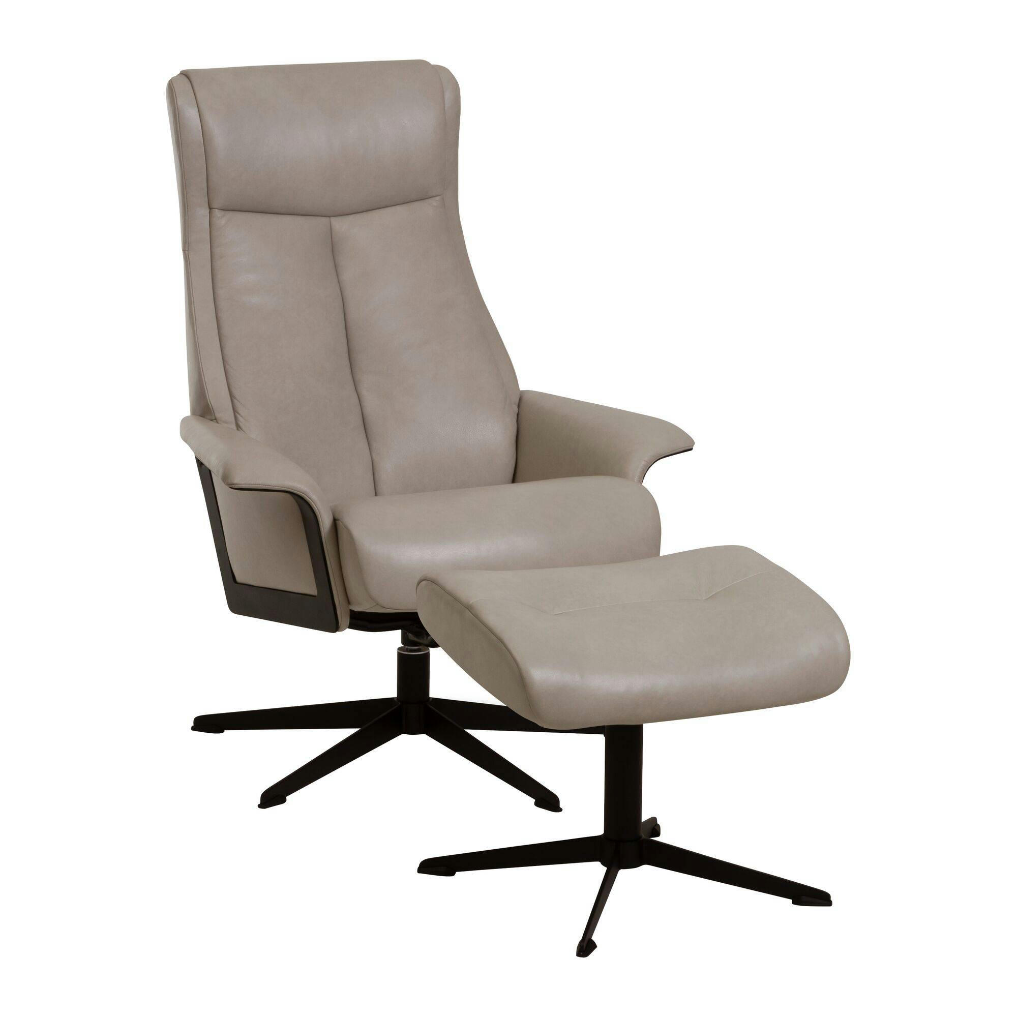 EVAN - Fauteuil de relaxation en cuir beige