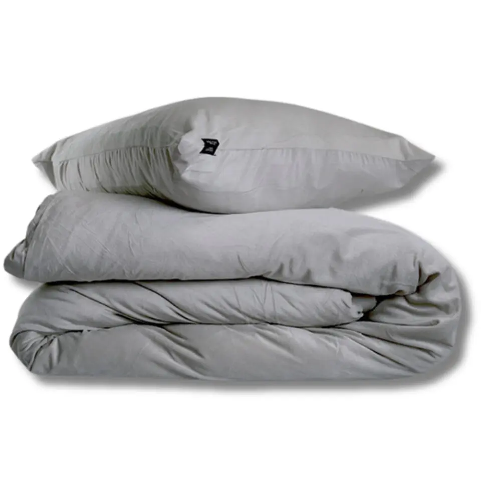 Zavelo Dekbedovertrek Velvet Comfort Grijs-Lits-jumeaux (240 x 200/220 cm)