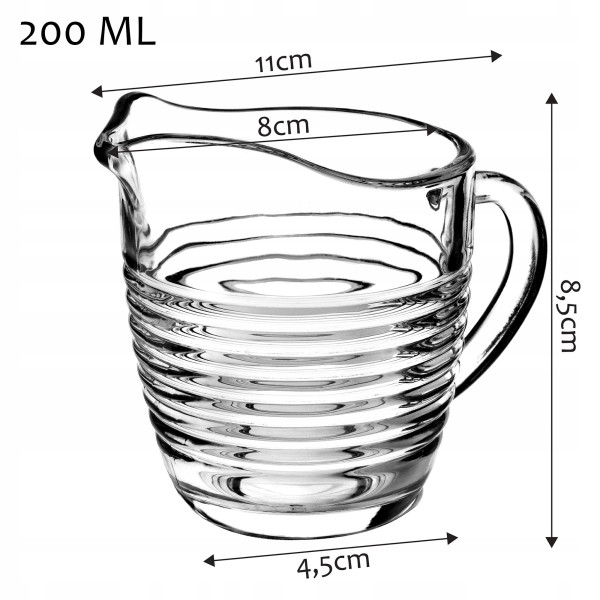 KADAX Dzbanek do mleka i śmietanki w paski 200 ml
