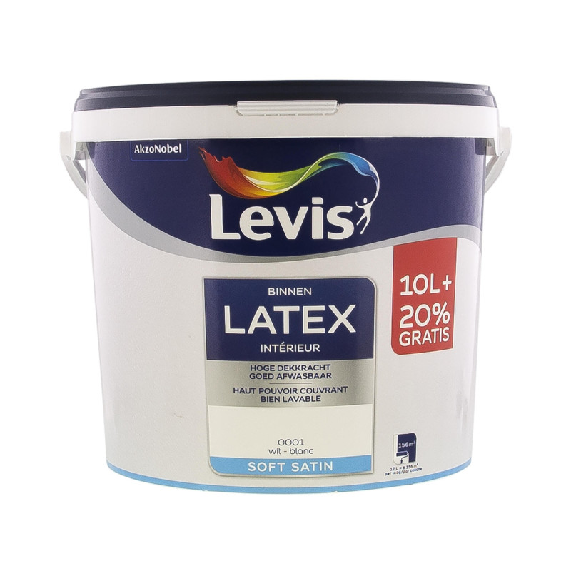 Peinture Latex blanche 10   2 L gratuit LEVIS