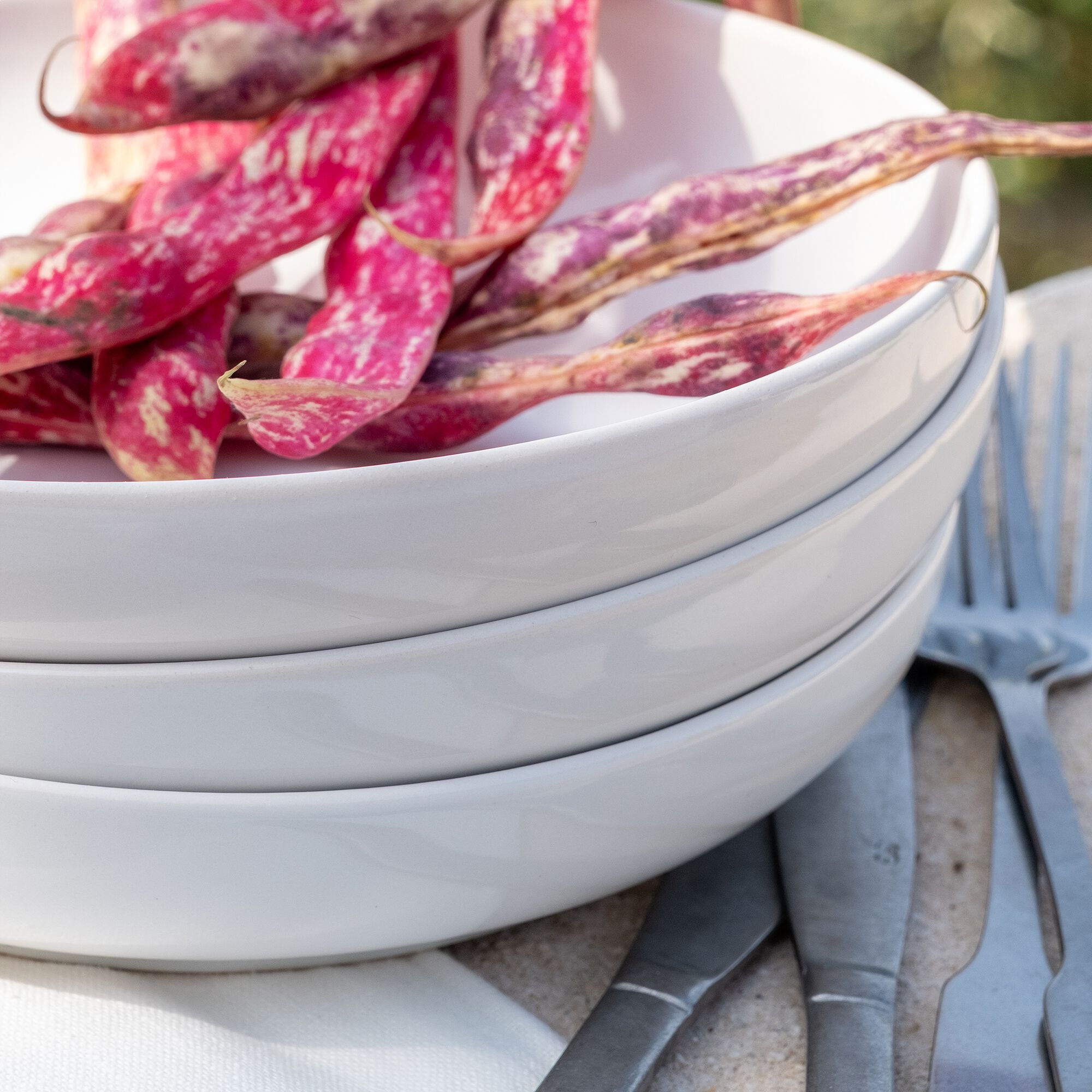 SELMA - Assiette creuse en faïence D22cm - blanc ventoux