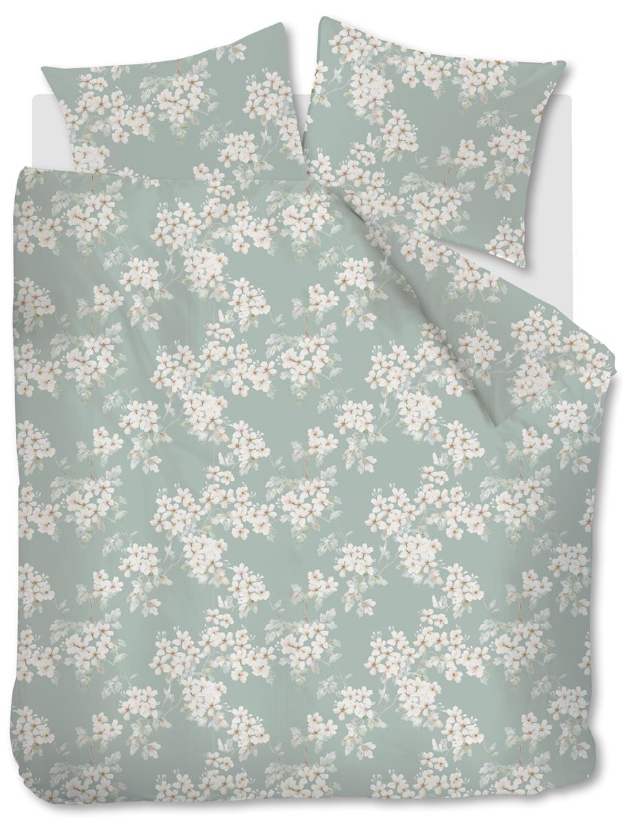 Ariadne at Home dekbedovertrek Blooming Flowers - 240x200/220 cm - blauw groen