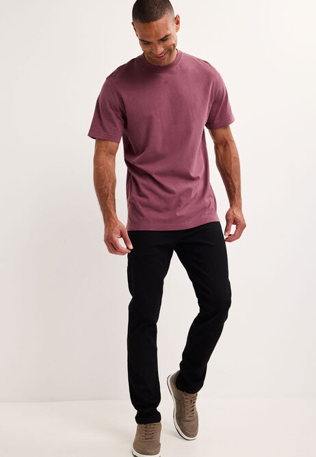 Mens Black Stretch Slim Jeans