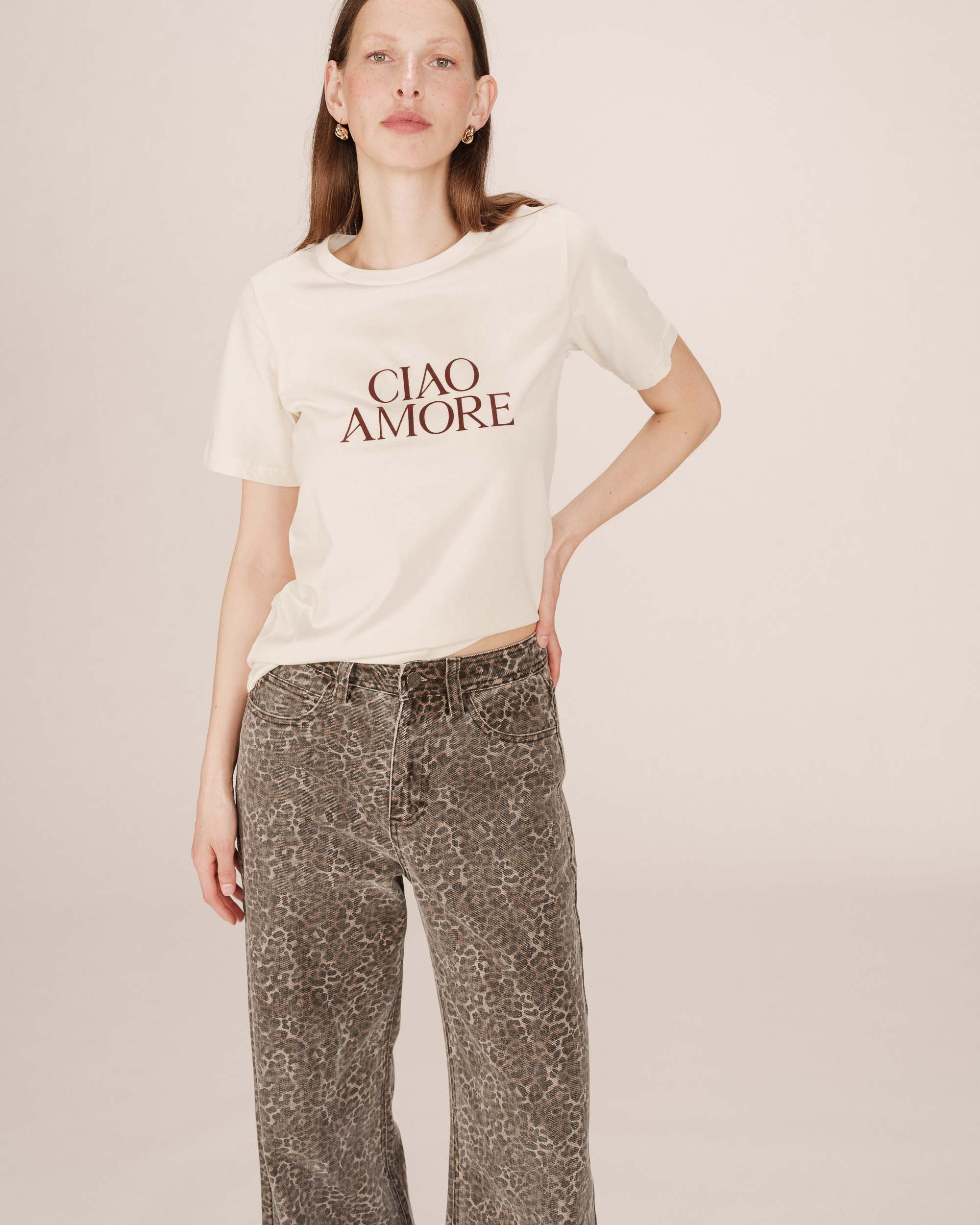 T-shirt imprimé ivoire Soft