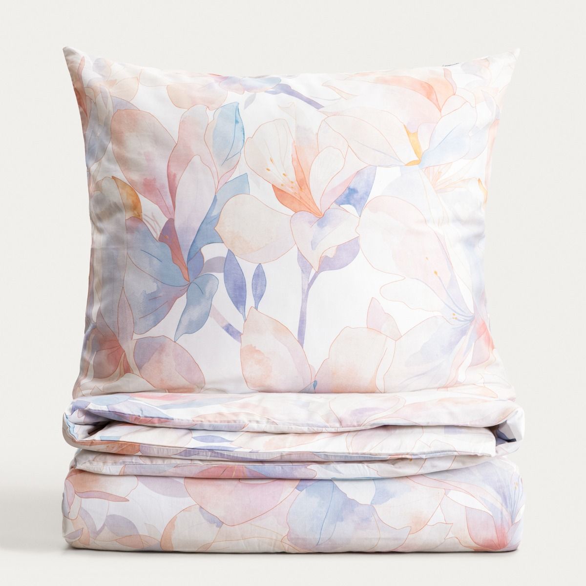 Pościel ROSA satynowa w kwiaty 140x200   1*70x80 cm