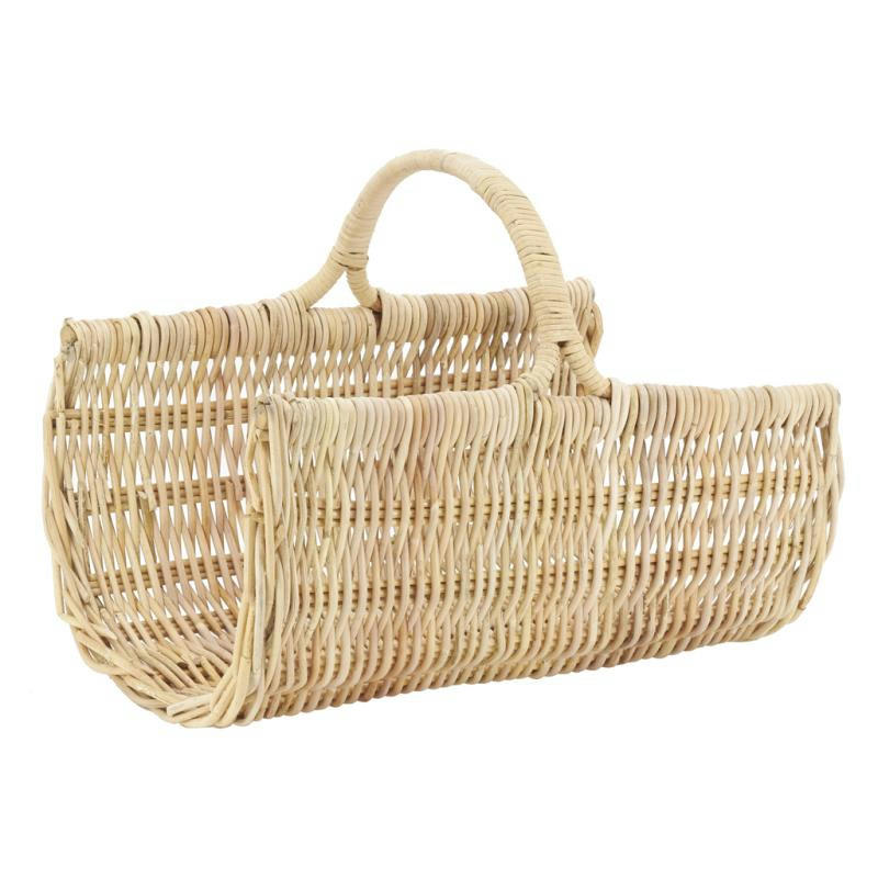 - Panier à bûches en poelet rectangulaire clair