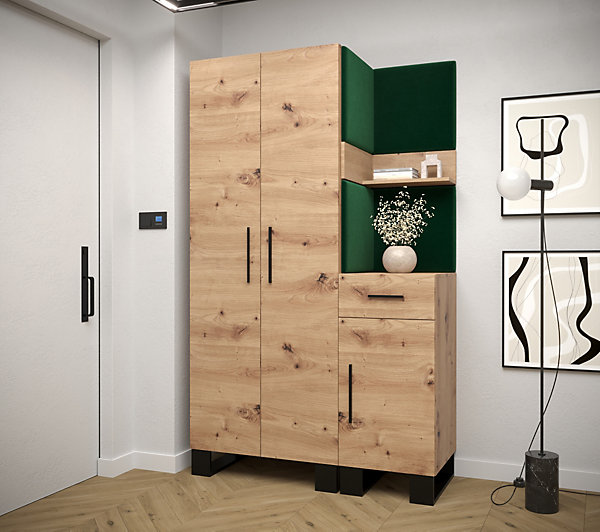 Garde-robe Artin 6 porte battante 196/116/45,6 2 Portes (artisan)