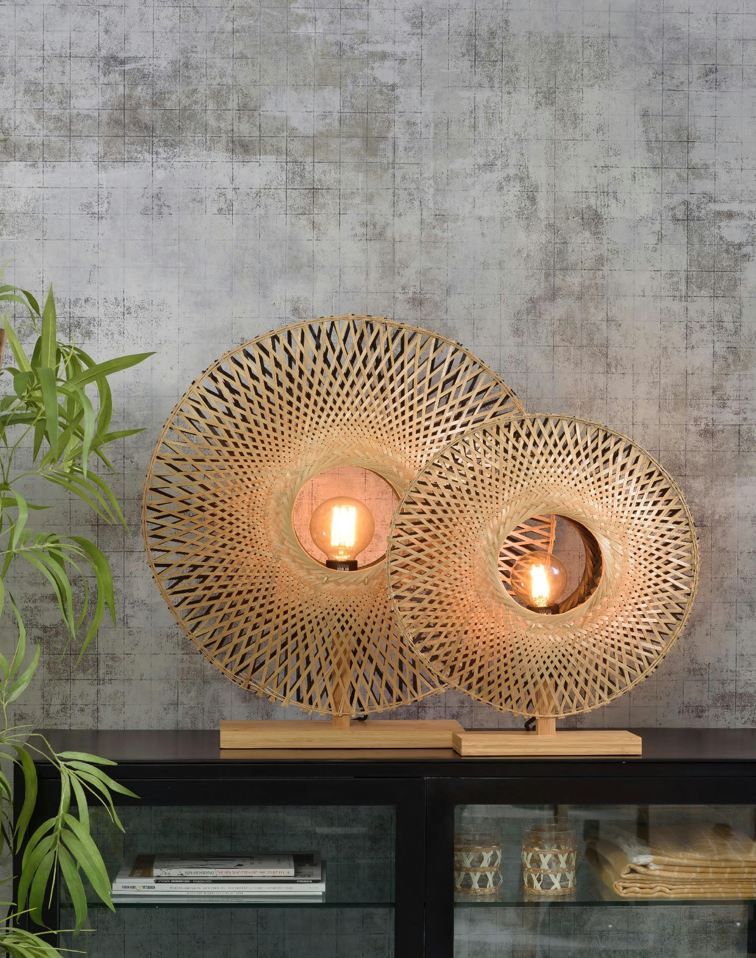 KALIMANTAN - Lampe de table en bambou H65cm
