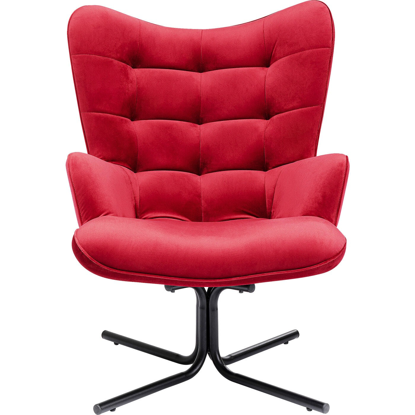 Kare Design Draaifauteuil Oscar fluweel rood