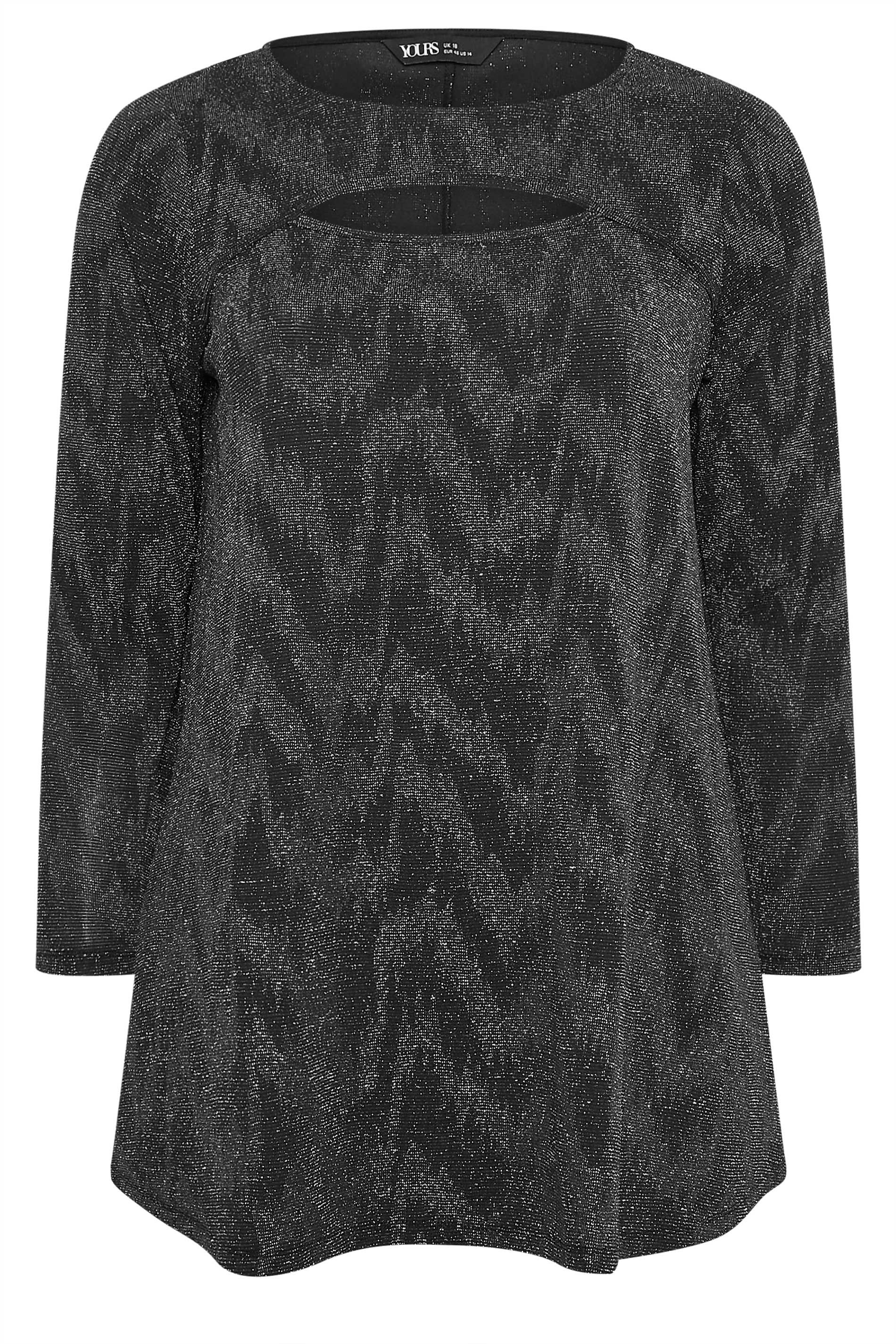 Yours Glitter Cut Out Swing Top