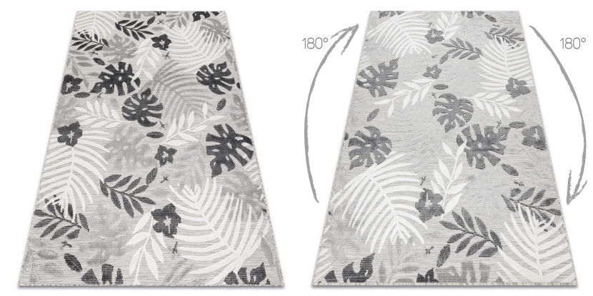 Dywan Strukturalny BOTANIC 65245 Liście Monstera płasko 78x150 cm