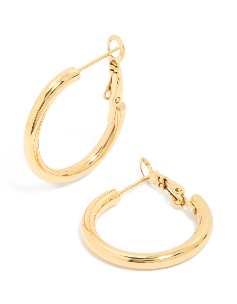 Waterproof Gold Plated Stainless Steel Hoop Earrings 30 MM
