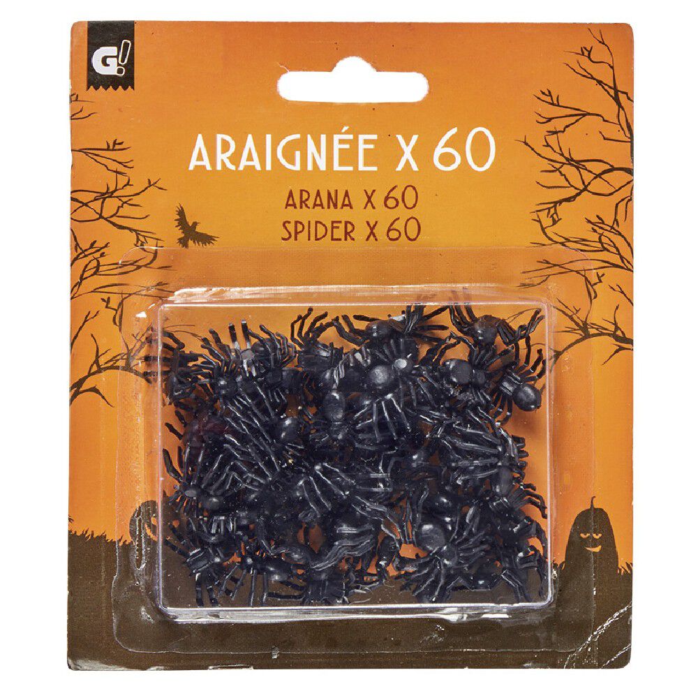 Mini araignée décoration Halloween x60