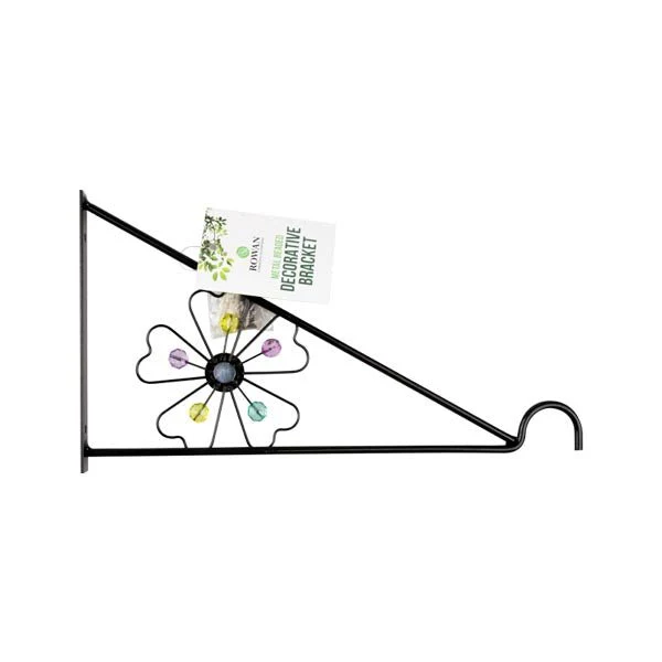 Rowan Metal Flower Beaded Wall Bracket