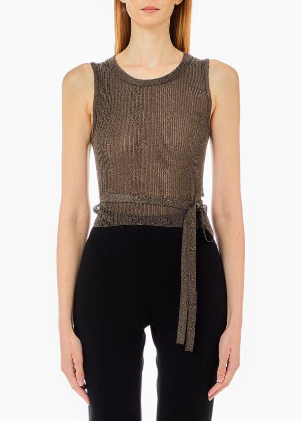 Top in maglia lurex&reg;