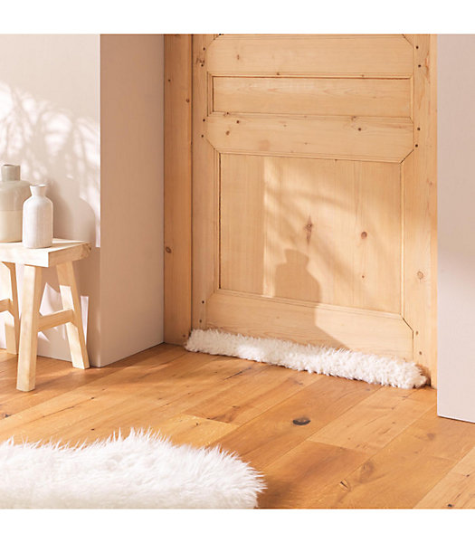 Bas de porte MOUTON 80 x 10 cm - Imitation fourrure - 80x10cm - Blanc