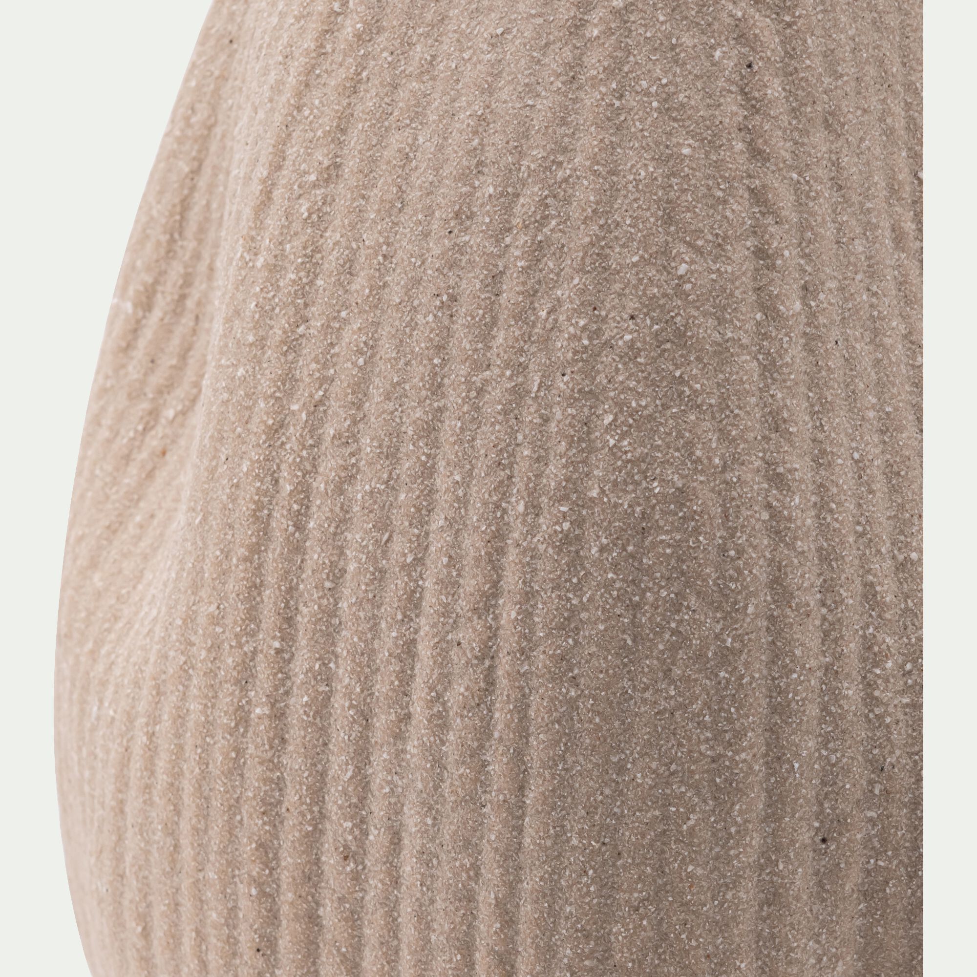RILIO - Vase bouteille en grès H28cm - beige