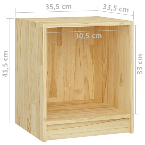 NNEVL Bedside Cabinets 2 pcs 35.5x33.5x41.5 cm Solid Pinewood