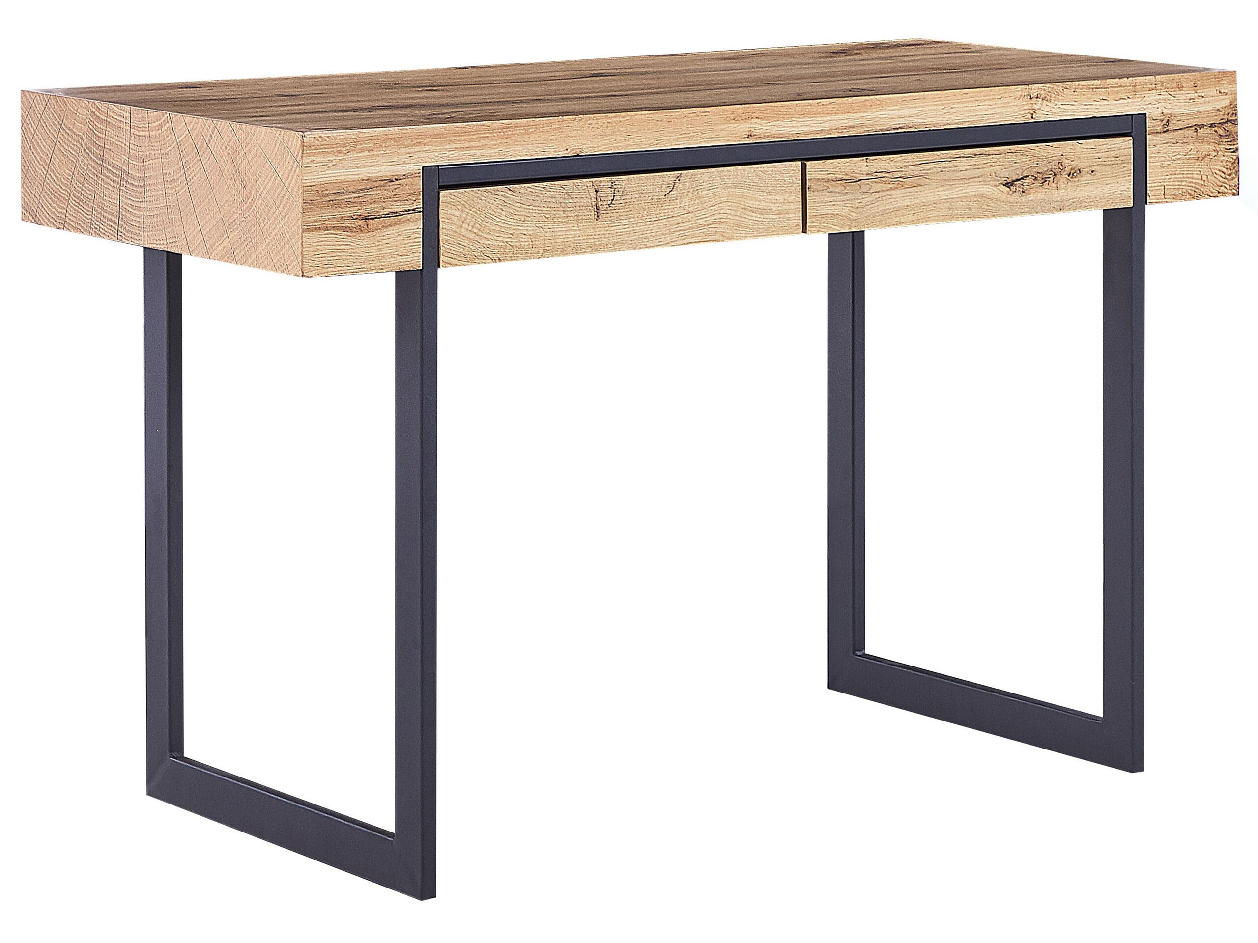 Biurko domowe z 2 szufladami 120x55 jasne drewno