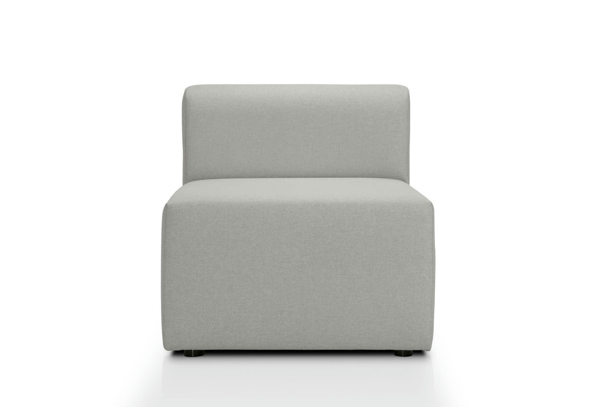 CENTAURI - Chauffeuse 1 place  en tissu gris clair