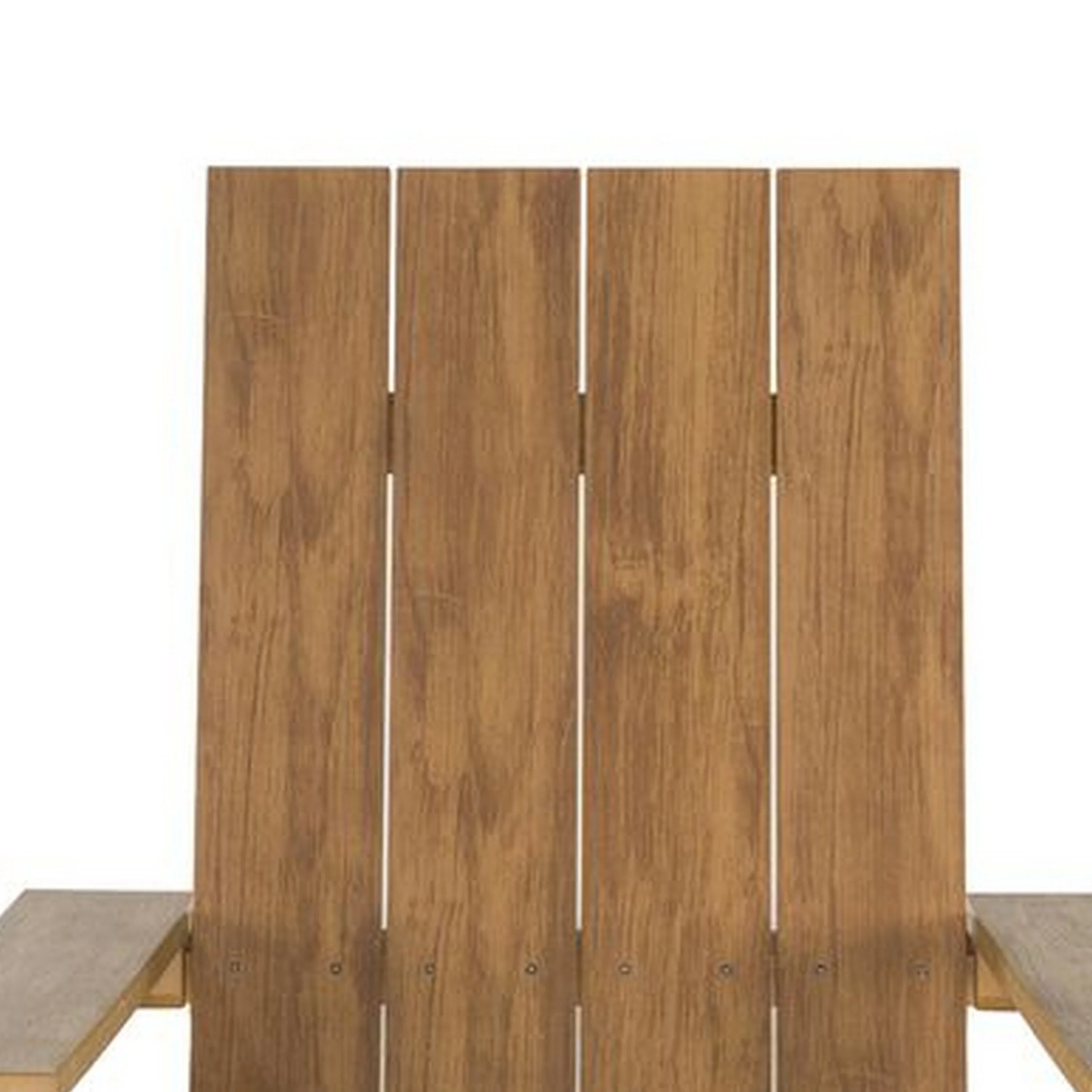 West Outdoor Patio Adirondack Chair, 30 Inch, Wood Style Natural Brown