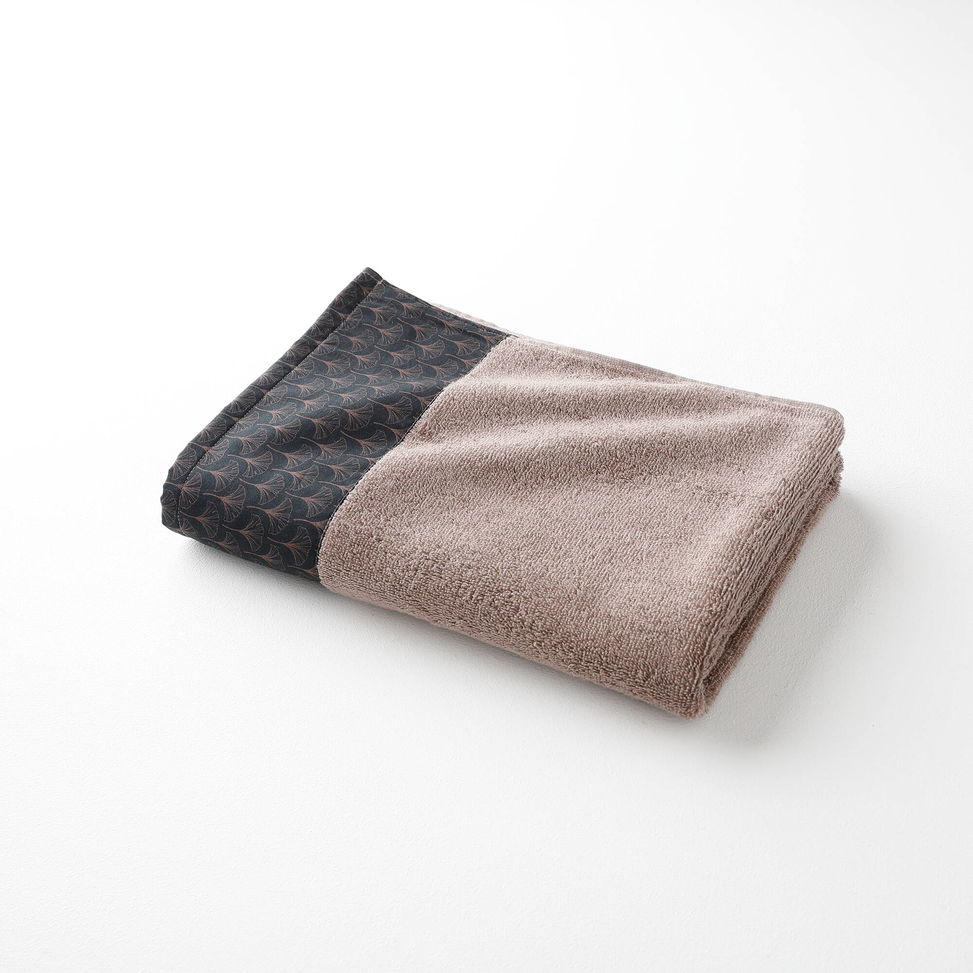 Éponge bouclette 420g/m² liteau imprimé ginkgo