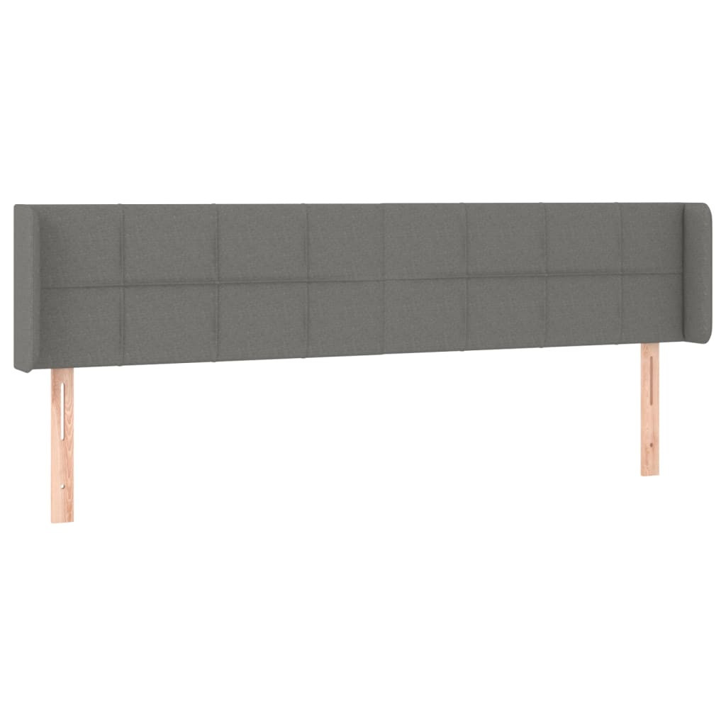 Wezgłowie Szary 163 x 16 x 78/88 cm Tkanina vidaXL