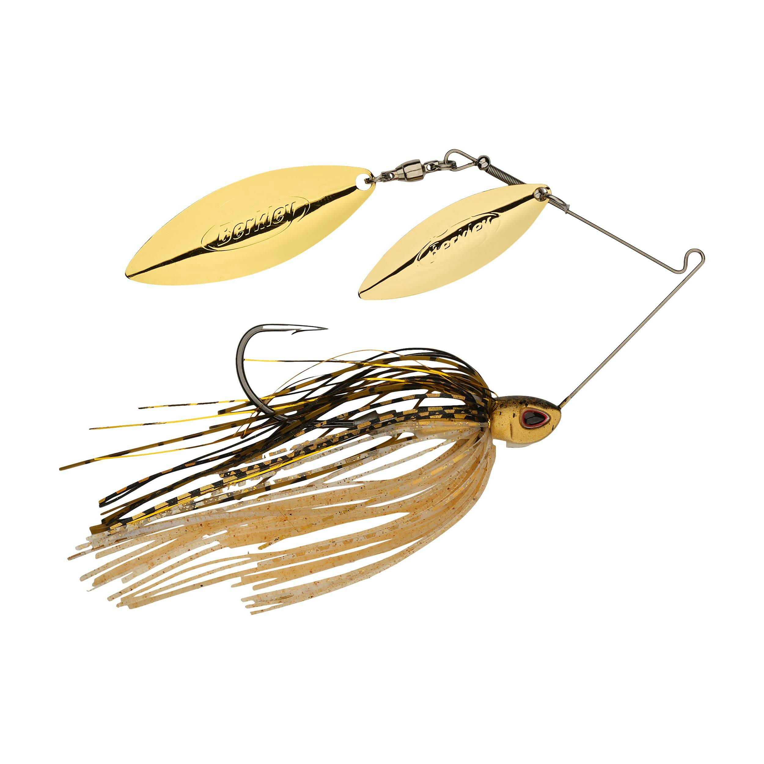 Berkley Power Blade Compact Spinnerbait Fishing Lure with Hand Tied PowerBait® Flavoured Skirt, Assorted Colours