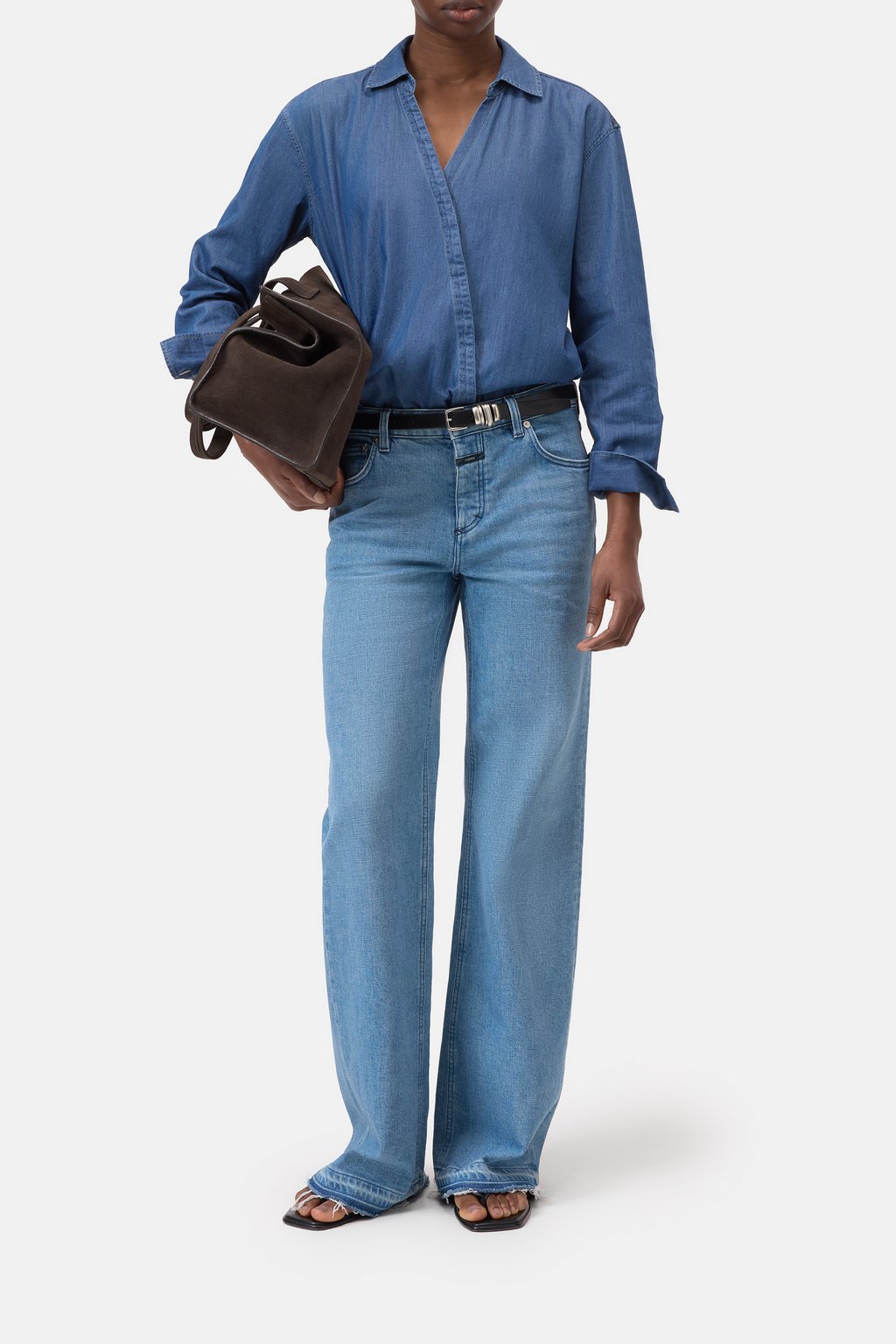 Asymmetrische Bluse aus Baumwolle