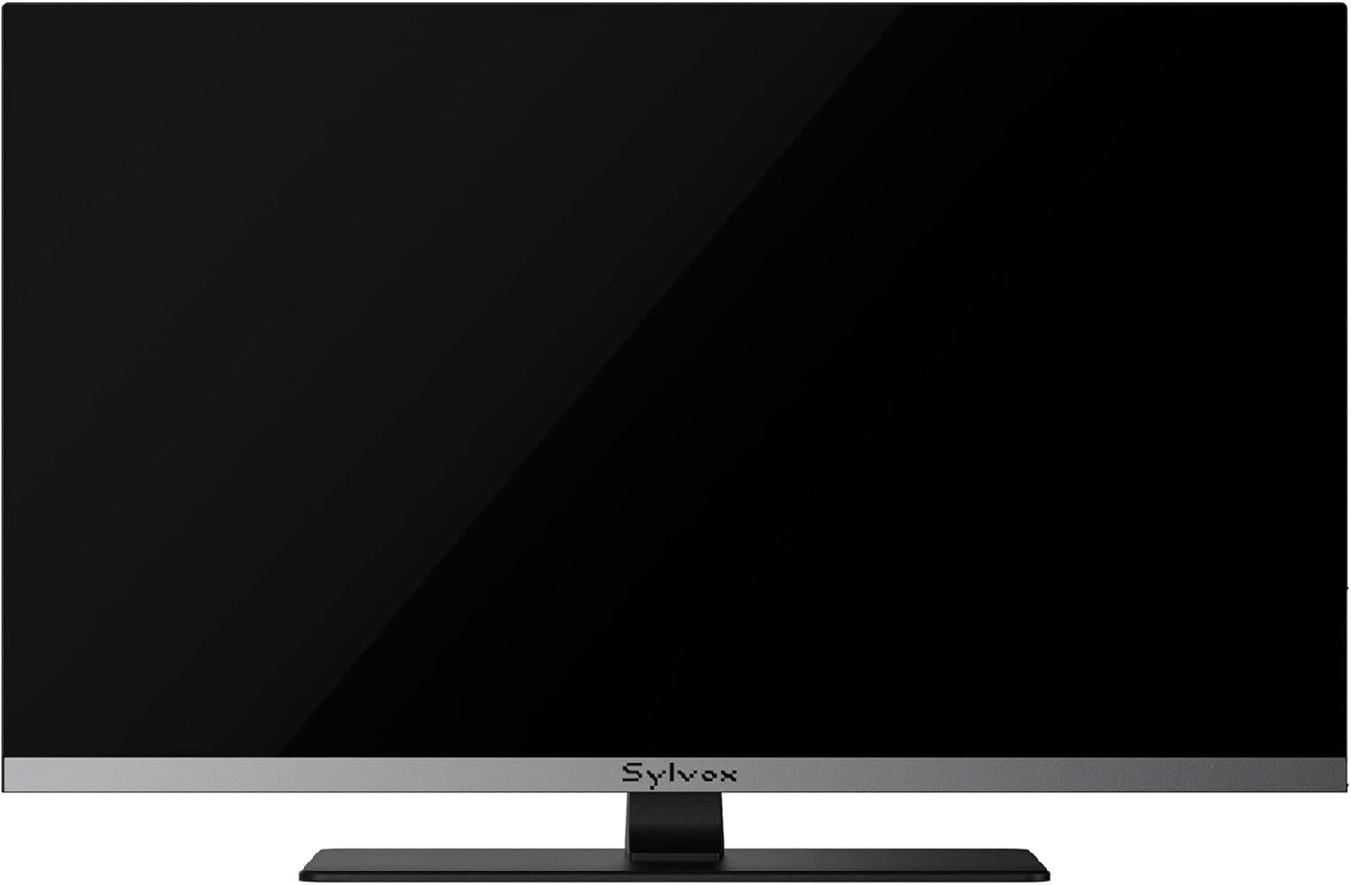 SYLVOX 32 12V/24V Smart RV TV with Google TV & Built-in DVD Player, Frameless 1080P Full HD QLED Display, Shock-Resistant, Wide Voltage Support (9–32V), Voice Control Remote (Limo QLED Series)