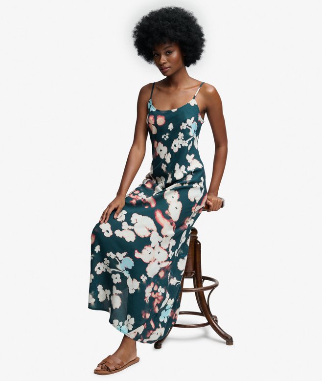 Printed Maxi Slip Dress